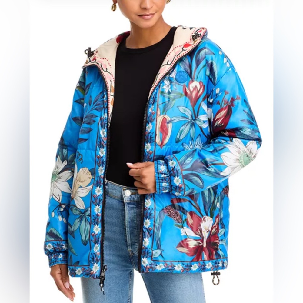 Farm Rio Reversible Cashew Mandala Puffer Jacket